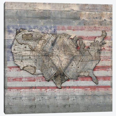USA Map Forever - Square Canvas Print #MXS239} by Diego Tirigall Canvas Art