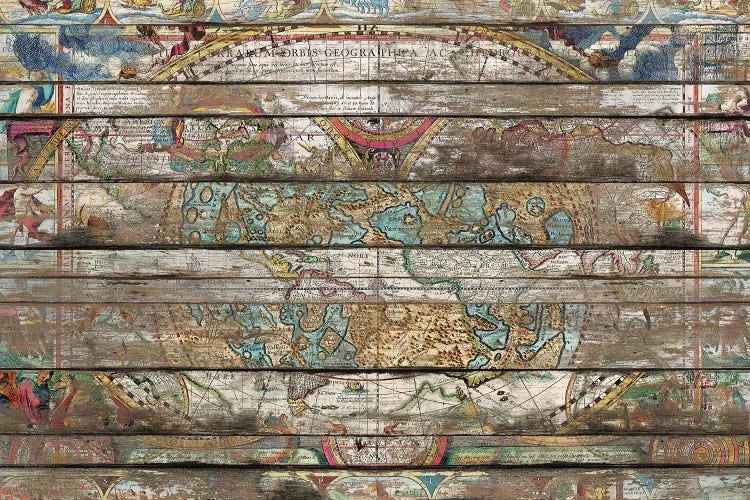 Hidden Worlds (Old Maps) by Diego Tirigall wall art