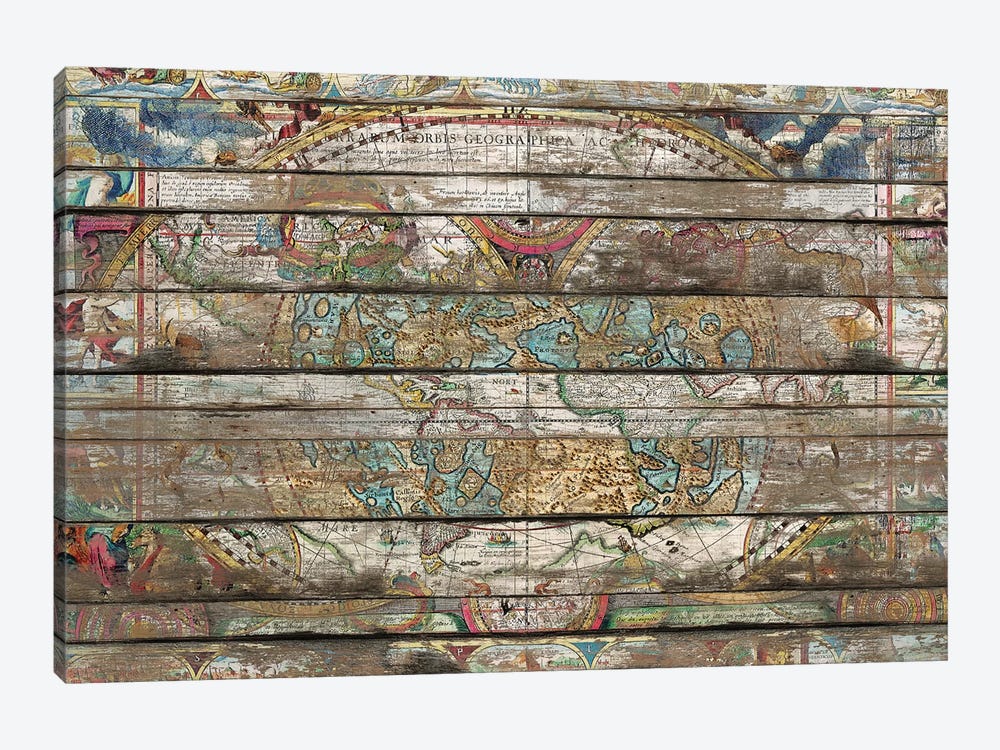 Hidden Worlds (Old Maps) by Diego Tirigall 1-piece Canvas Wall Art