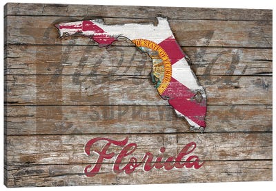Rustic Morning In Florida State Canvas Art Print - U.S. State Flag Art