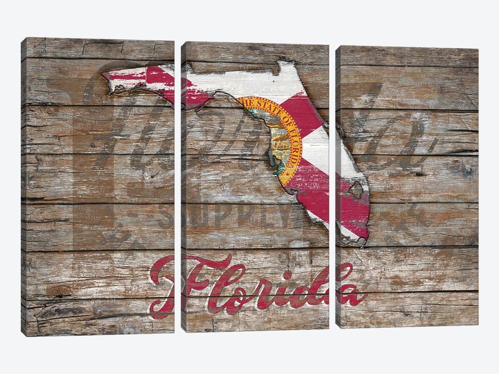 Rustic Morning In Florida State 3-piece Canvas Print