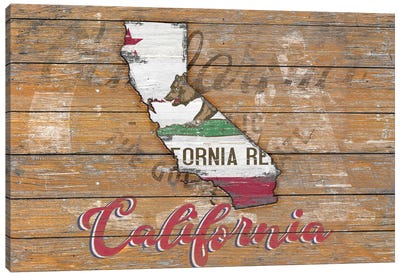 Rustic Morning In California State Canvas Art Print - U.S. State Flag Art