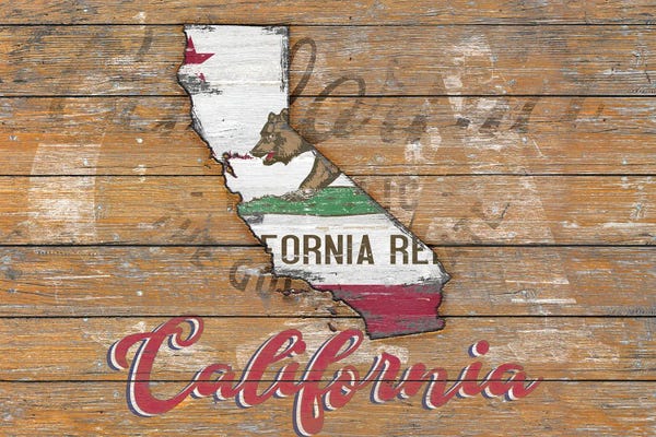 U.S. State Flags: Rustic Morning In California State by Diego Tirigall