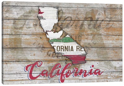 Rustic Morning In California State II Canvas Art Print - U.S. State Flag Art