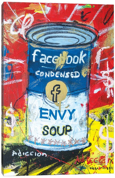 Envy Soup Preserves Canvas Art Print - Pop Art for Kitchen