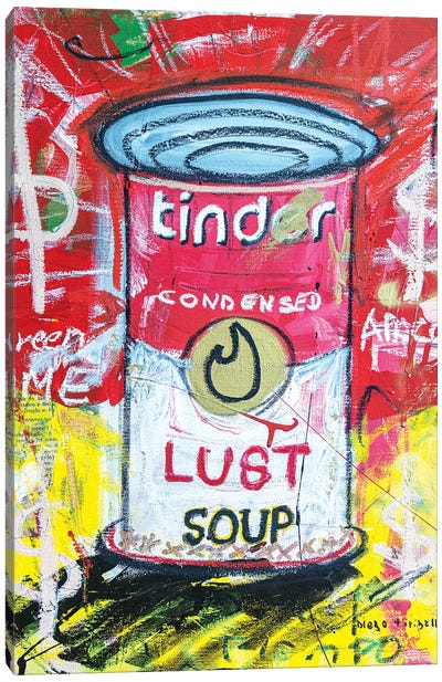Lust Soup Preserves Canvas Art Print - Food & Drink Typography