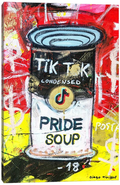 Pride Soup Preserves Canvas Art Print - Campbell's Soup Can Reimagined
