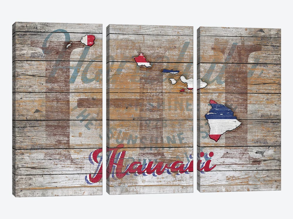 Rustic Morning In Hawaii State 3-piece Canvas Art