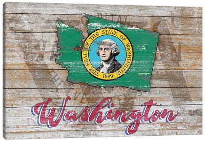 Rustic Morning In Washington State Canvas Art Print - Flag Art
