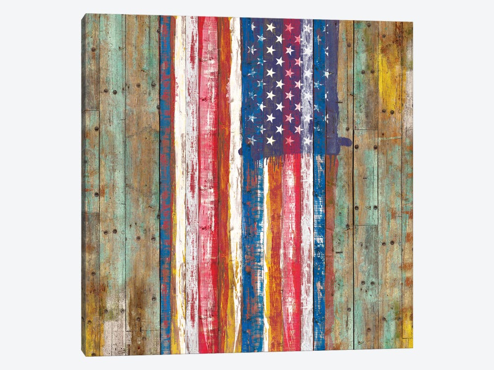 Nostalgic American Flag by Diego Tirigall 1-piece Canvas Print