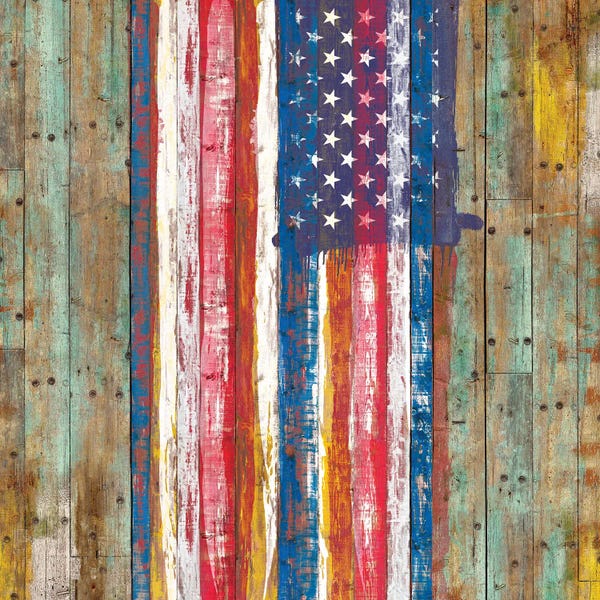 Diego Tirigall: Nostalgic American Flag by Diego Tirigall