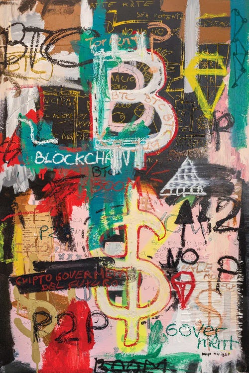 Bitcoin And Blockchain Boom by Diego Tirigall wall art