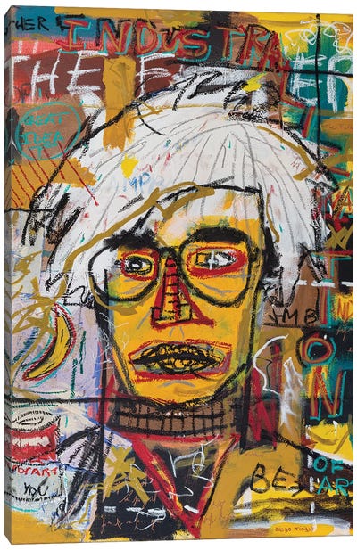 Warhol Portrait Canvas Art Print - Painter & Artist Art
