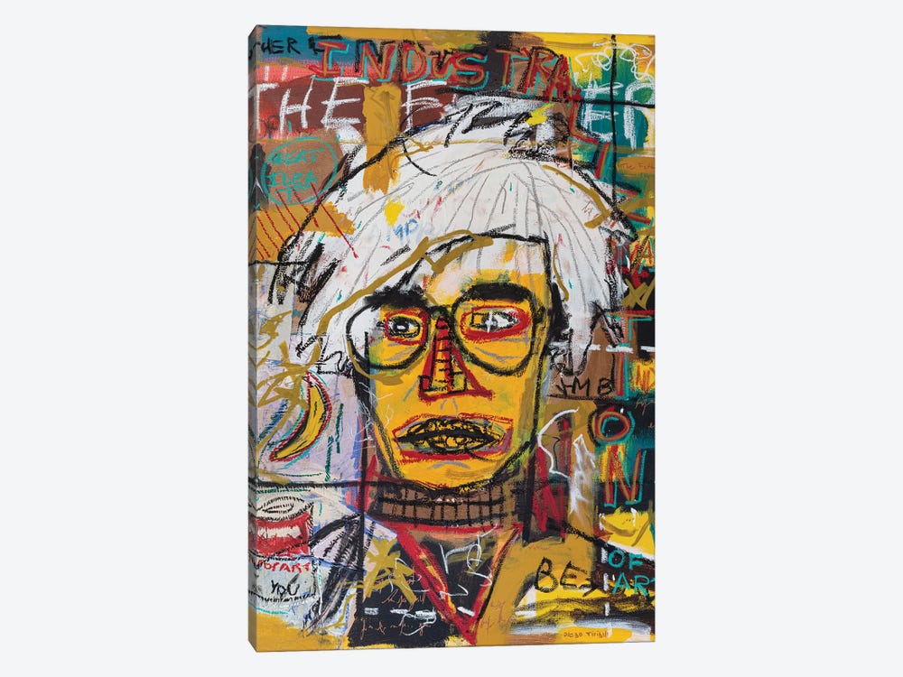 Warhol Portrait by Diego Tirigall 1-piece Canvas Wall Art