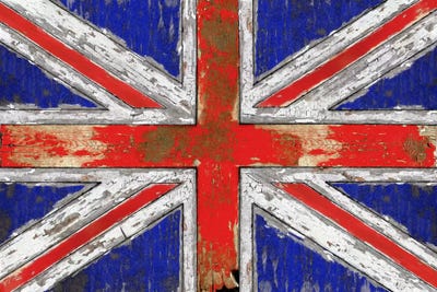 UK Vintage Wood by Diego Tirigall framed canvas print