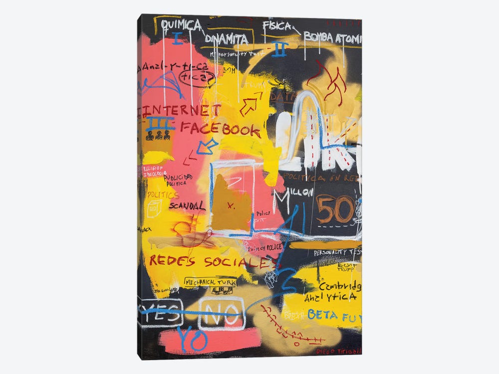 Code Is Social by Diego Tirigall 1-piece Canvas Print