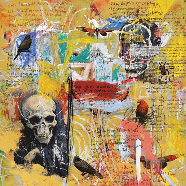 Large Art for Bedroom - Canvas Prints: Skeletal Reverie by Diego Tirigall