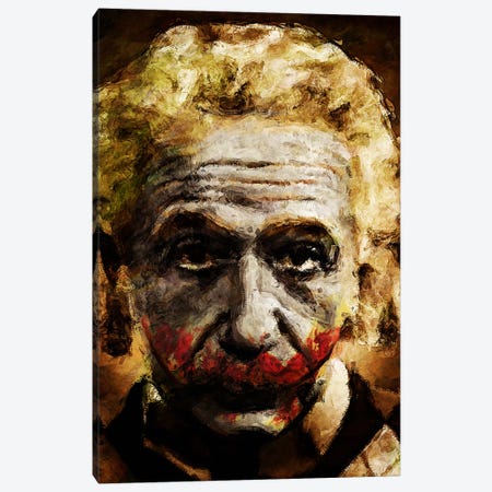 Einstein The Joker Canvas Print #MXS53} by Diego Tirigall Canvas Wall Art