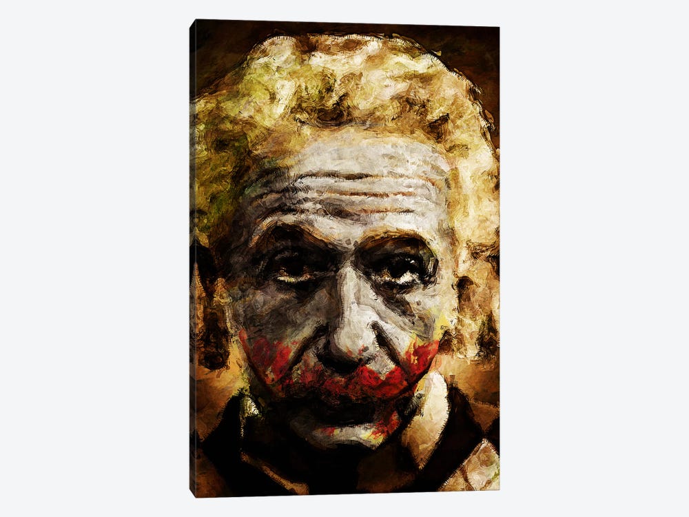 Einstein The Joker by Diego Tirigall 1-piece Canvas Print