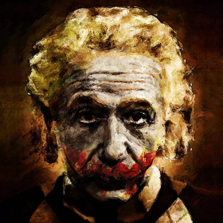 Einstein The Joker (Relatively Funny) by Diego Tirigall wall art