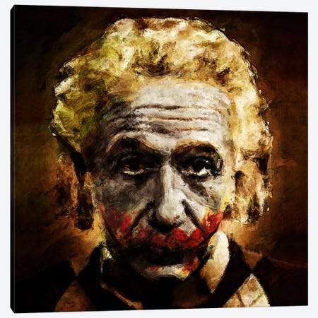 Einstein The Joker (Relatively Funny) Canvas Print #MXS54} by Diego Tirigall Art Print
