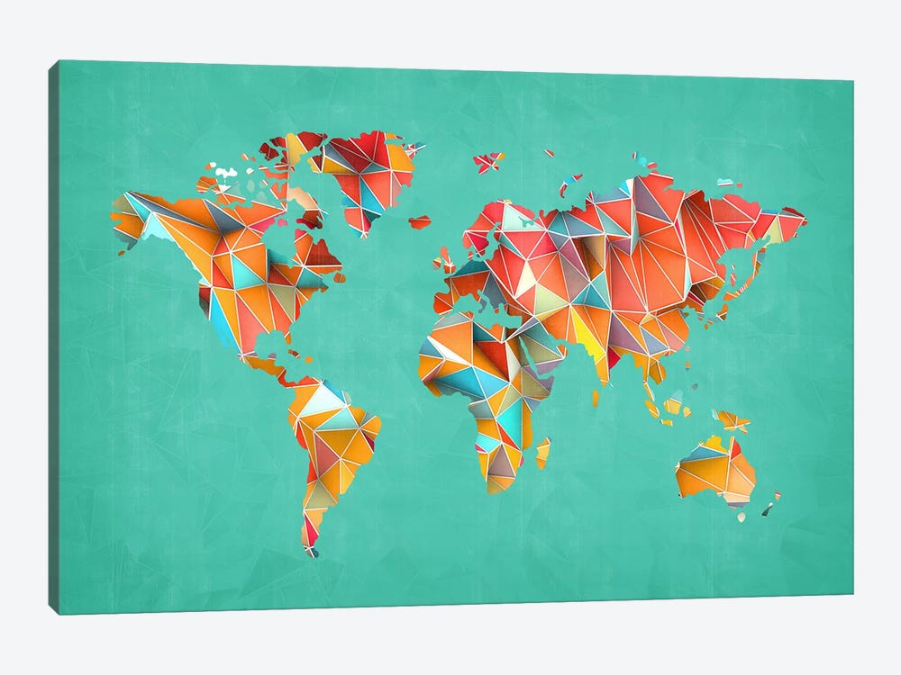 Geometric Map #3 by Diego Tirigall 1-piece Canvas Art
