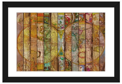 Around the World in Thirteen Maps Paper Art Print - Maps