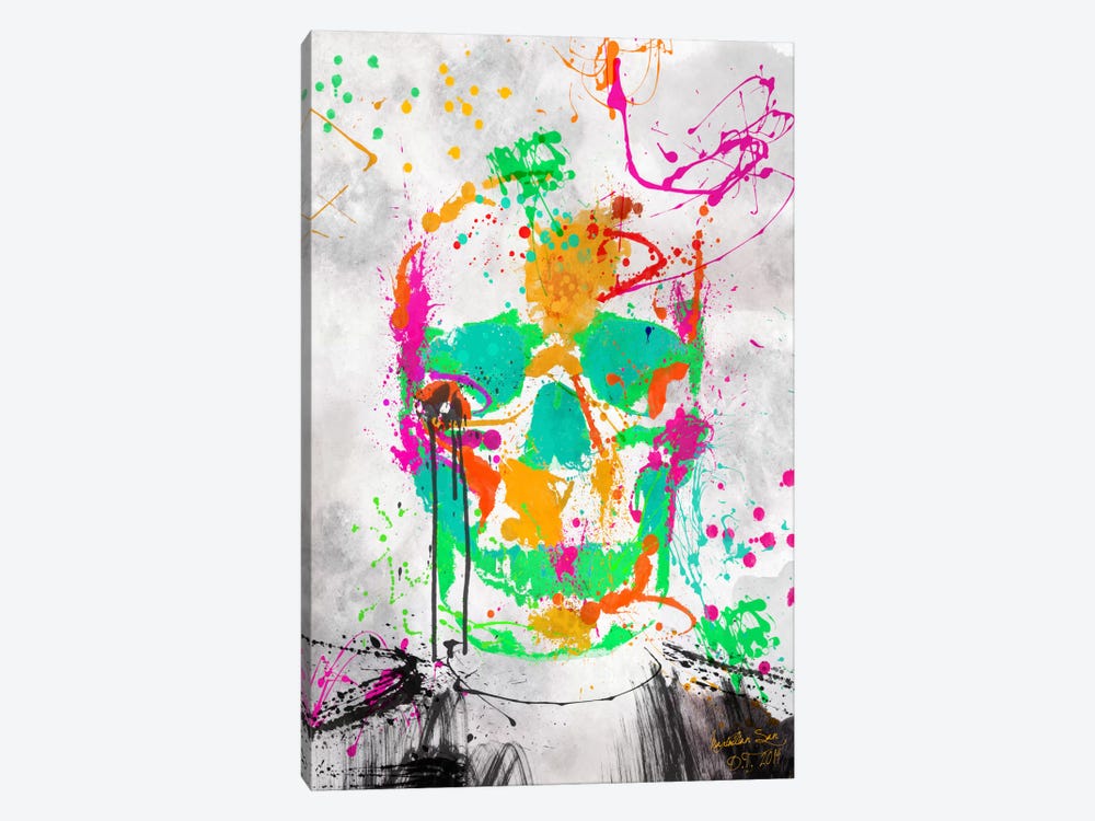 Dead Color Skull #2 by Diego Tirigall 1-piece Canvas Art Print