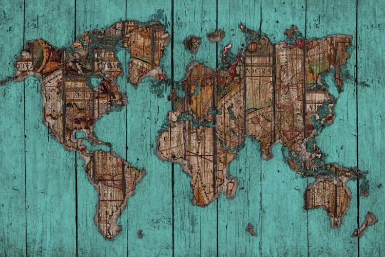 Wood Map #2 by Diego Tirigall wall art