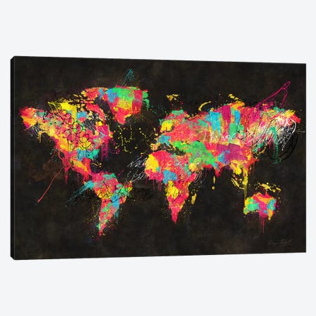 Psychedelic Continents Canvas Print #MXS96} by Diego Tirigall Art Print