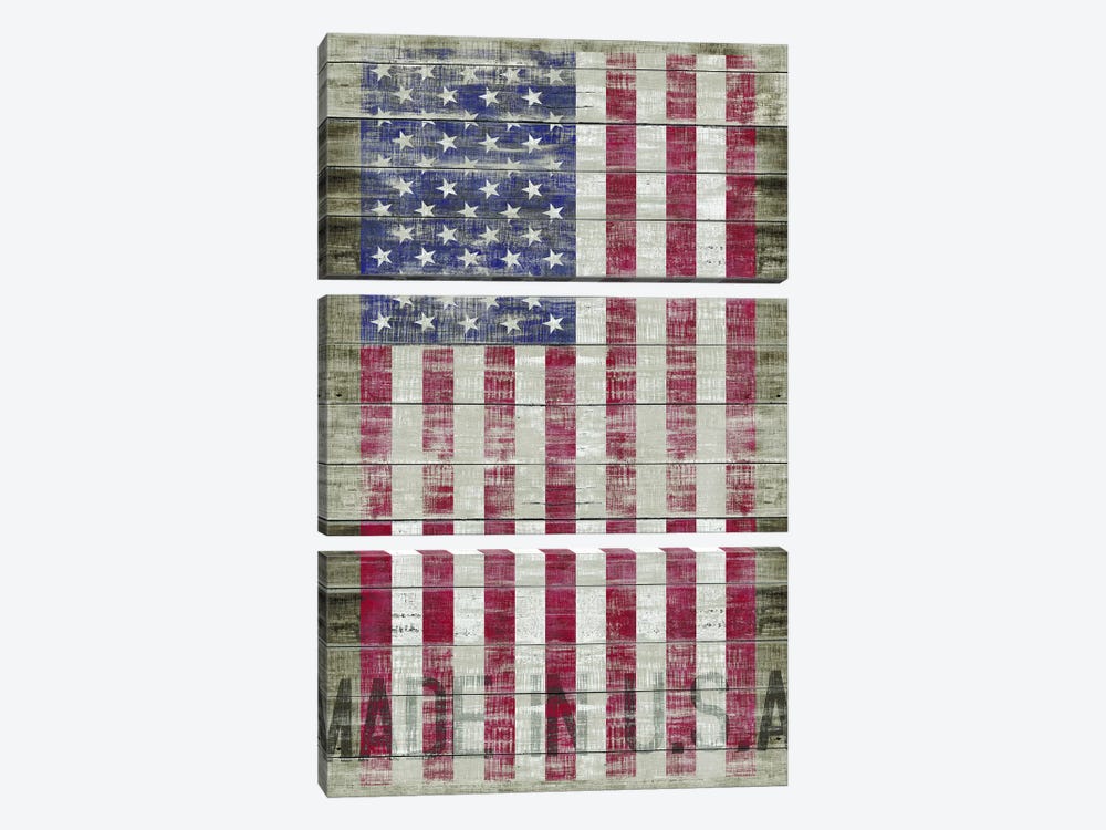 American Flag II by Diego Tirigall 3-piece Canvas Art
