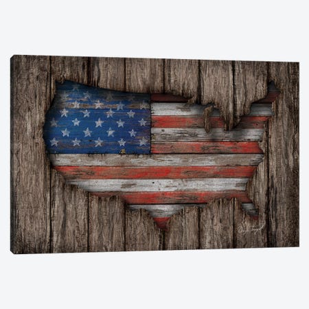 American Wood Flag Canvas Print #MXS99} by Diego Tirigall Canvas Wall Art