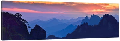 Sanqing Mountain Sunset Canvas Art Print