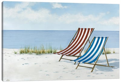 Beach Day No. 2 Canvas Art Print - Stripe Patterns