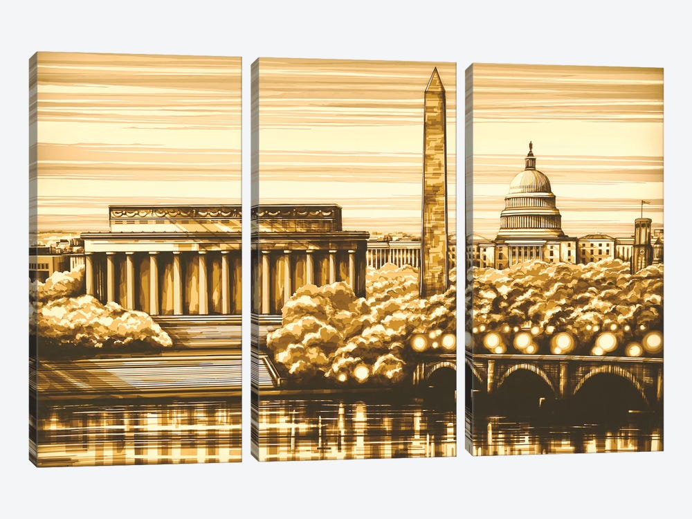 Washington by Max Zorn 3-piece Canvas Artwork