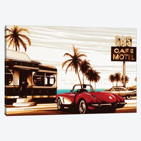 Diner By The Sea Canvas Print #MXZ11} by Max Zorn Art Print
