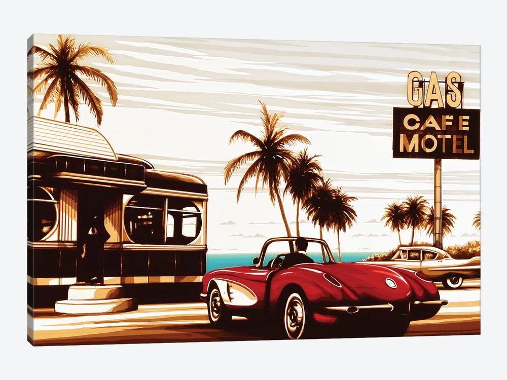 Diner By The Sea by Max Zorn 1-piece Canvas Art Print