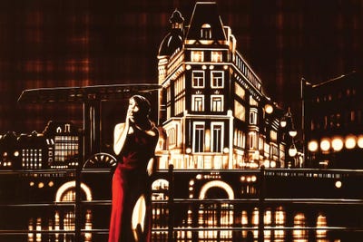 My Night, My Town by Max Zorn framed canvas print