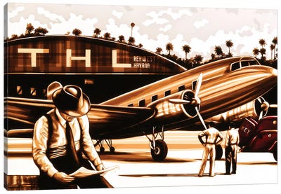 90 Miles Canvas Art Print - Airplane Art