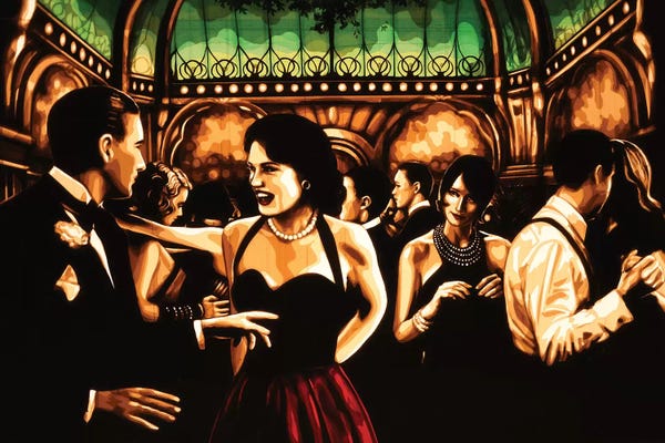 Romantic Bedroom (Couples): Glances by Max Zorn