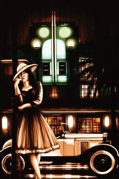 South Beach Nights by Max Zorn framed canvas print