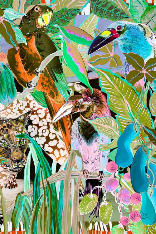Mexico Jungle Birds by Marylene Madou wall art