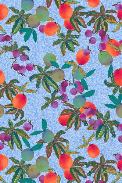 Marylene Madou: Exotic Fruits Wavy Lines by Marylene Madou
