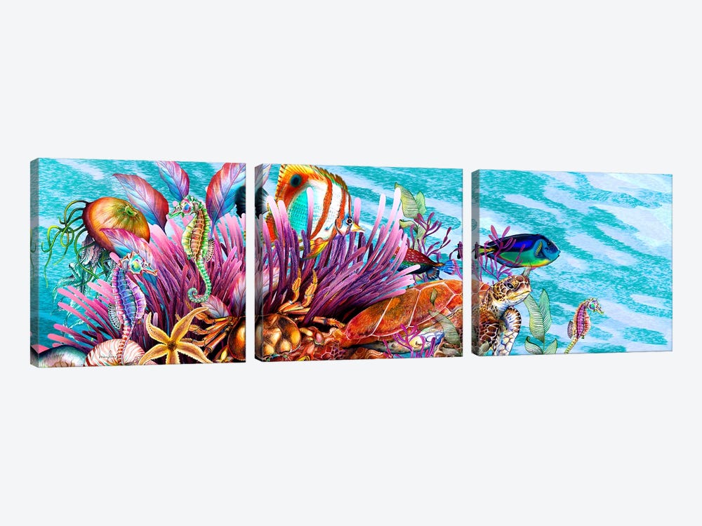 Just Keep Swimming by Marylene Madou 3-piece Canvas Art