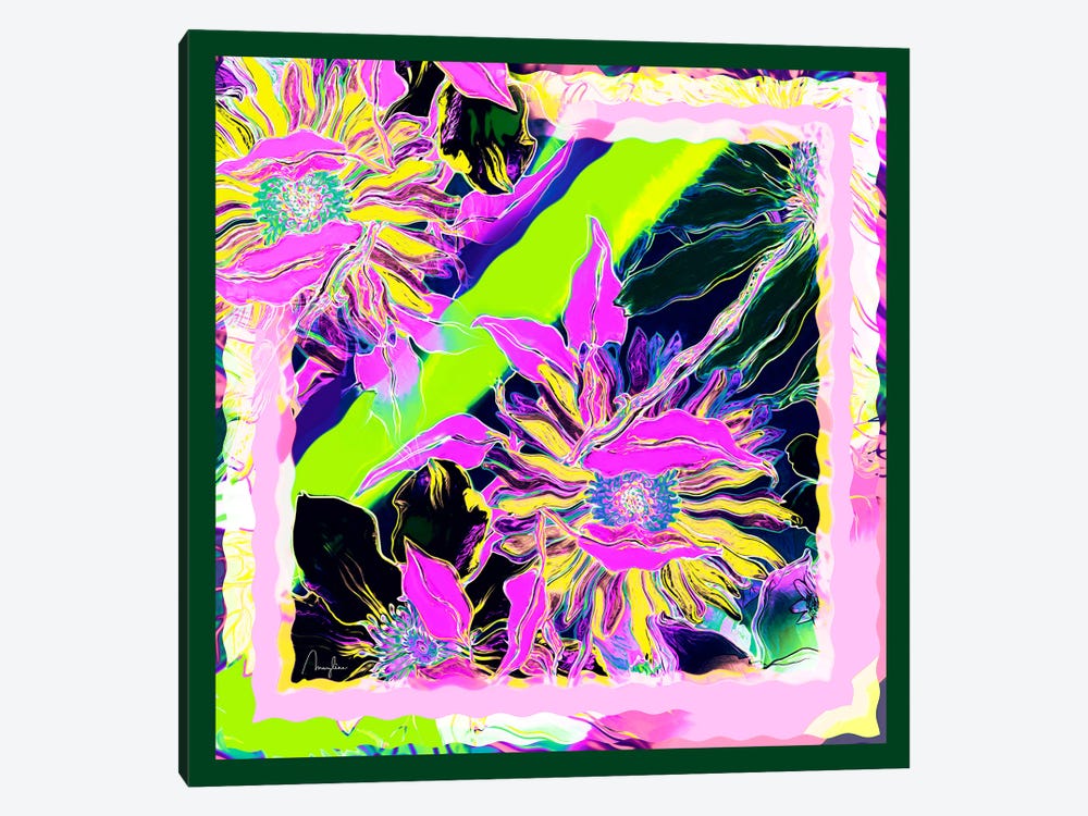 Grilled Neon Blooms by Marylene Madou 1-piece Canvas Artwork