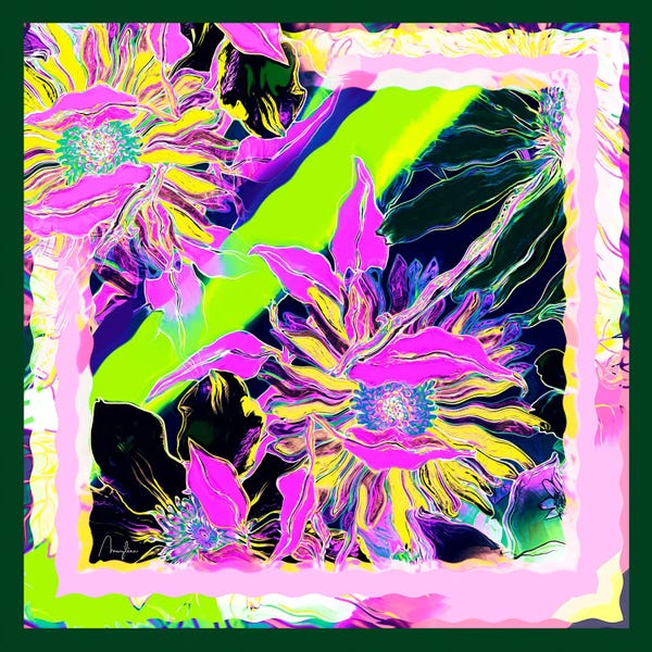Marylene Madou: Grilled Neon Blooms by Marylene Madou
