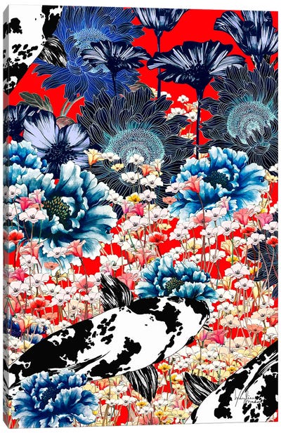Chinese Vase Koi Canvas Art Print - Chinese Décor