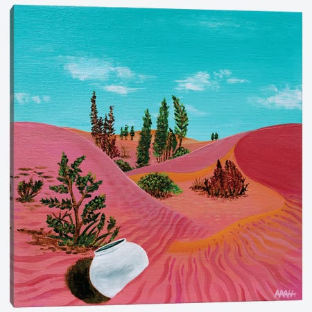 The Moon Jar In The Sahara Desert Canvas Print #MYH28} by An Myeong Hyeon Art Print