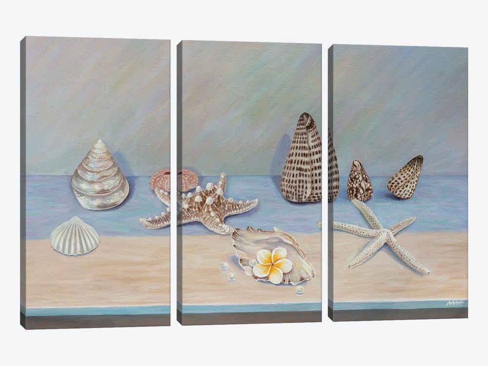 The Sea On The Shelf by An Myeong Hyeon 3-piece Canvas Wall Art