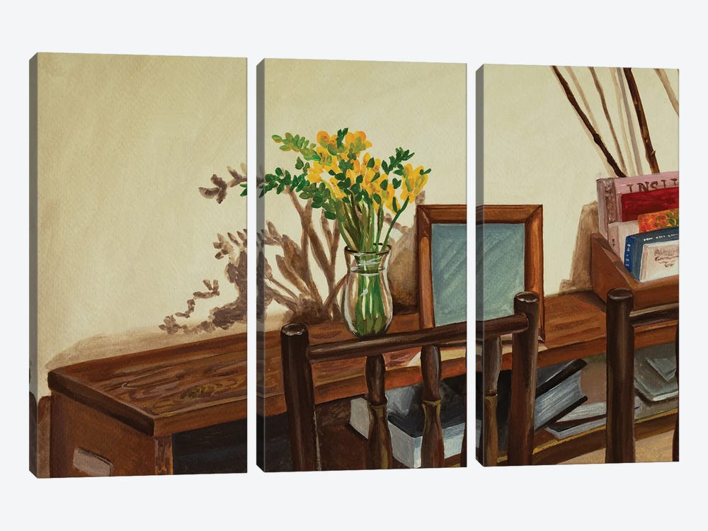 Freesia In Spring by An Myeong Hyeon 3-piece Canvas Artwork